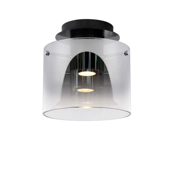 OWINO Ceiling Light GU10 LED Ø 20cm Black/Smoke Gl