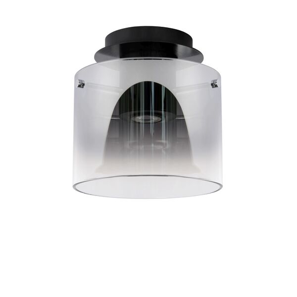 OWINO Ceiling Light GU10 LED Ø 20cm Black/Smoke Gl