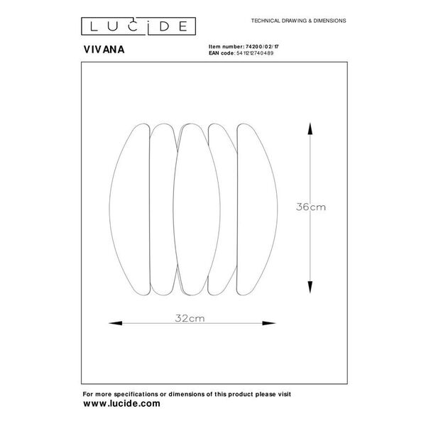 VIVANA Wall Light 2xG9 excl W32cm Satin Copper
