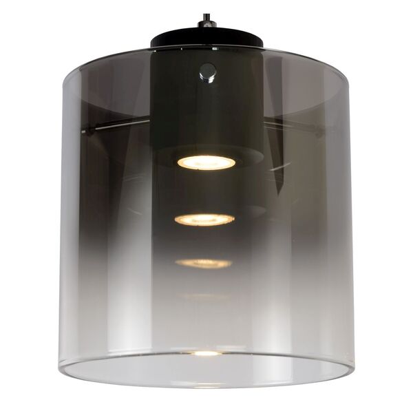 OWINO Pendant 1x GU10 LED Ø 20cm Black/Smoke Glass