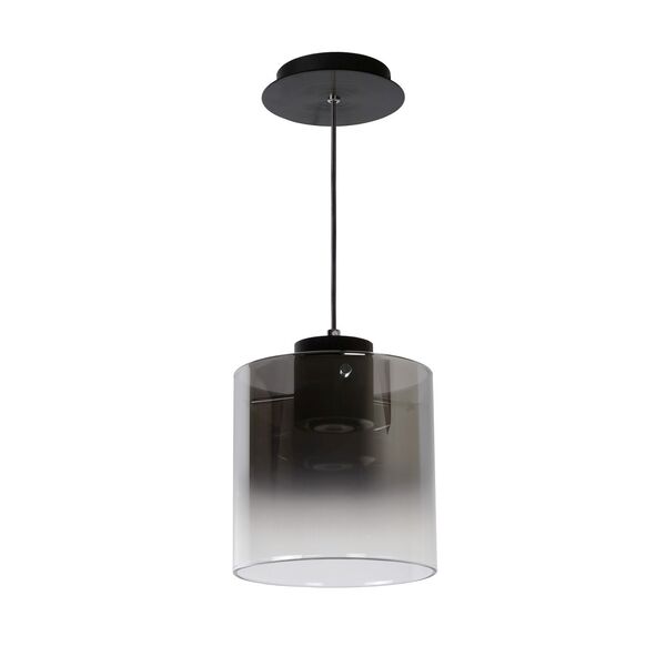 OWINO Pendant 1x GU10 LED Ø 20cm Black/Smoke Glass