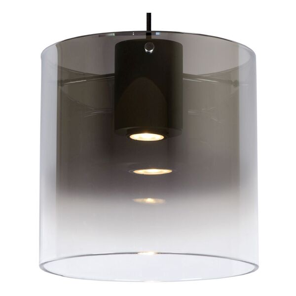OWINO Pendant 1x GU10 LED Ø 25cm Black/Smoke Glass