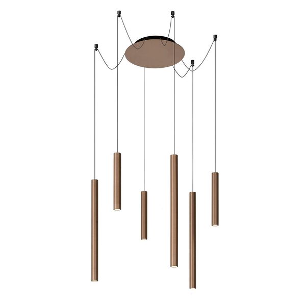 LORENZ Pendant  LED  6x4W Satin Copper