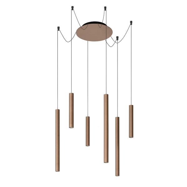 LORENZ Pendant  LED  6x4W Satin Copper