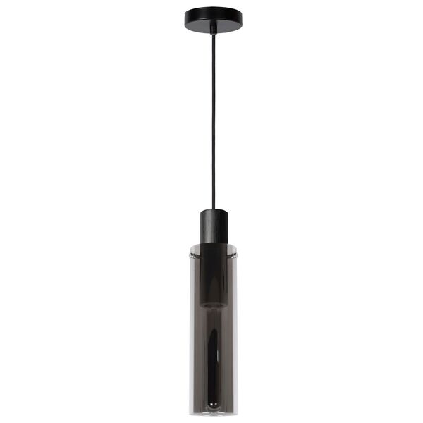 ORLANDO Pendant 1xE27/60W Black/Smoke Glass