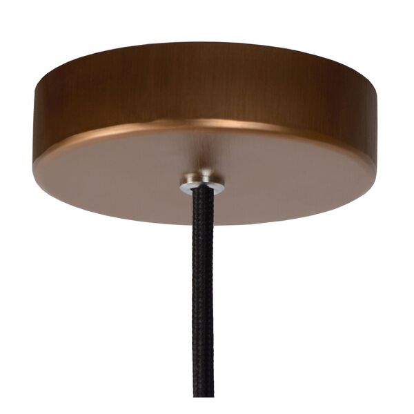 ZINO Pendant E27/60W Satin Cupper /  Amber Glass