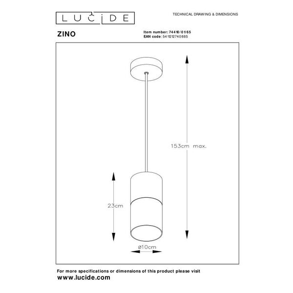 ZINO Pendant E27/60W Satin Black /  Smoke Glass