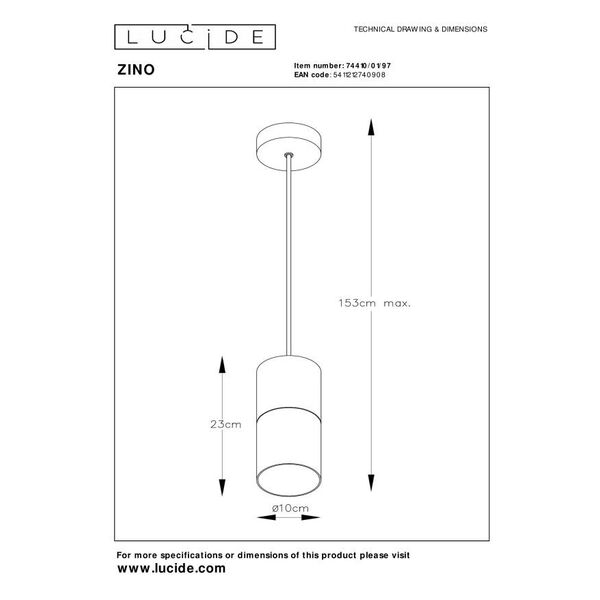 ZINO Pendant E27/60W Coffee /  Clear Glass