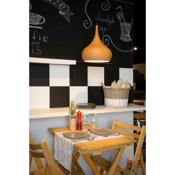 WOODY Pendant E27 D30 H35cm Dark Wood