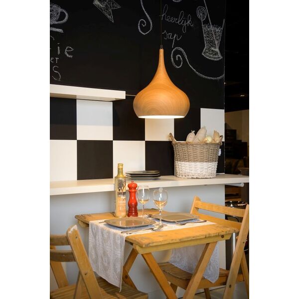 WOODY Pendant E27 D30 H35cm Dark Wood