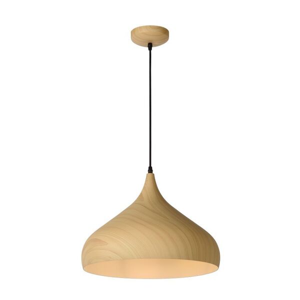 WOODY Pendant E27 D42 H30cm Clear Wood