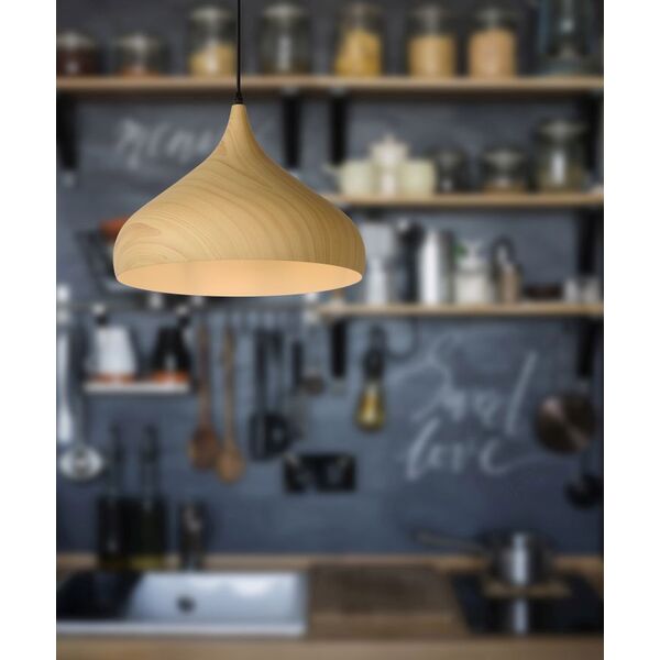 WOODY Pendant E27 D42 H30cm Clear Wood