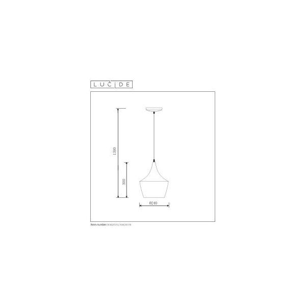 WOODY Pendant E27 D24 H30cm Clear Wood