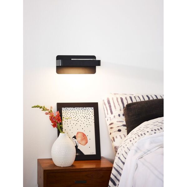 ATKIN Xall Light LED 5W+USB port 25/14/11cm Black