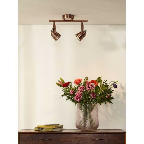 CIGAL Spot LED 2xGU10/5W 350LM 2700K Red Copper