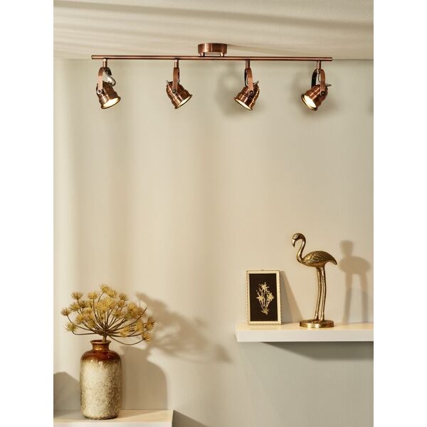 CIGAL Spot LED 4xGU10/5W 350LM 2700K Red Copper