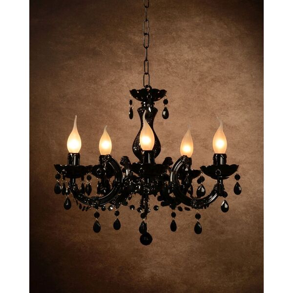 ARABESQUE Chandelier 5xE14/40W Black