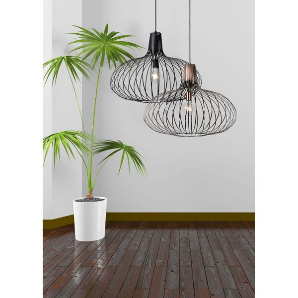 MANUELA Pendant 1xE27 Ø65cm Black