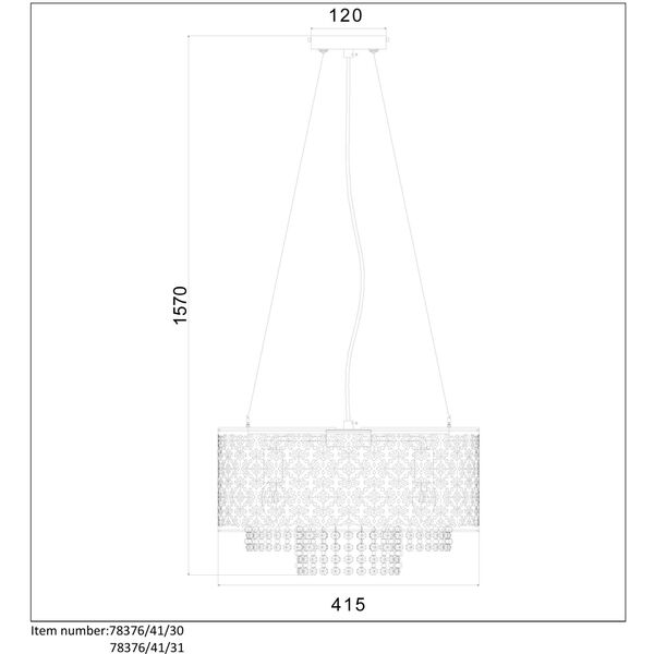 RAKA Pendant 4xG9excl. Ø41cm Black