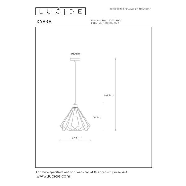 KYARA Pendant E27 Ø32.5cm White