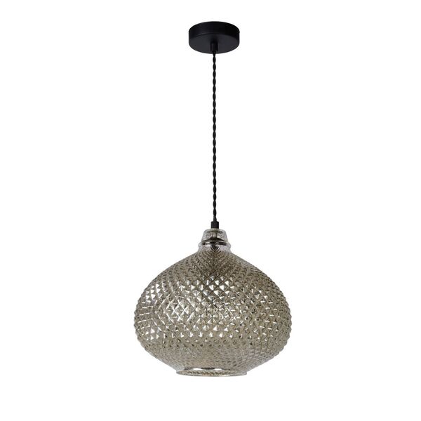 GERBEN Pendant E27/40W Ø29cm Antique Silver Glass