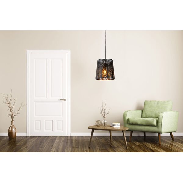 GARELL Pendant E27 Ø35cm H35cm Black