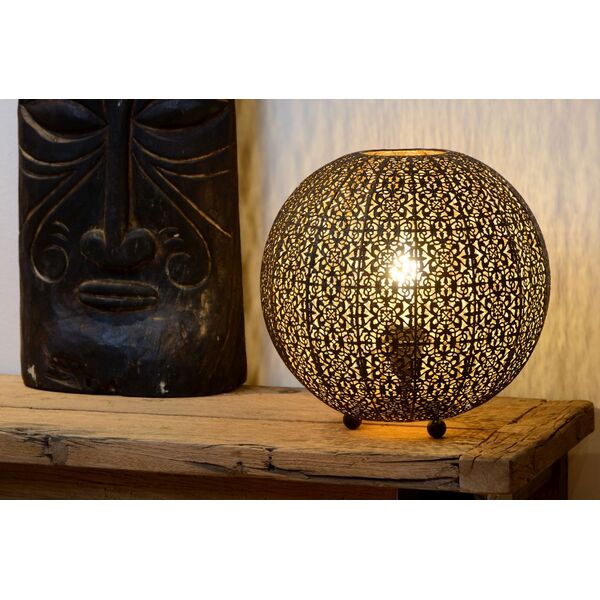 TAHAR Table Lamp E27 Ø34cm Black