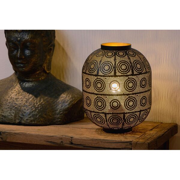 TAHAR Table Lamp E27 Ø25cm H31cm Black