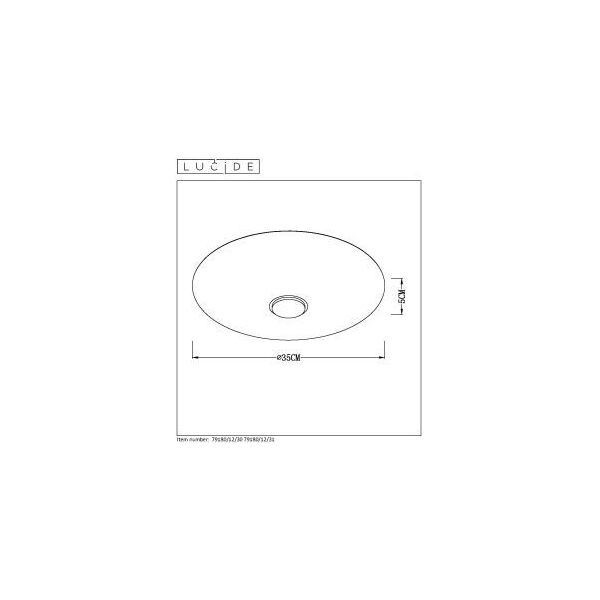 TROY Ceiling Light LED  Ø35cm White
