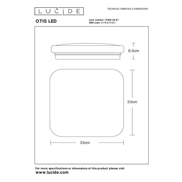 OTIS LED Ceiling Light LED342W 33/33cm 2100LM