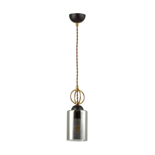Подвесной светильник Odeon Light Opika [черный/золотой/дымчатый Подвес E27 60W 220V OPIKA]