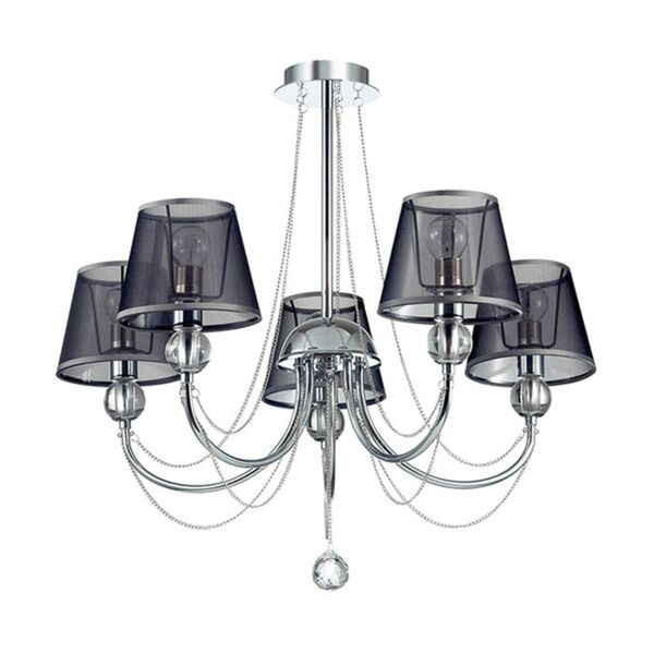 ASANTA LN16 095 [хром/ткань/цепи/хрусталь Люстра Е14 5*40W 220V]