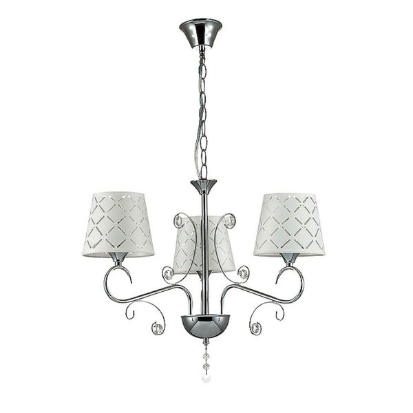 FRITTA [хром/ткань/хрусталь Люстра Е14 3*40W 220V]