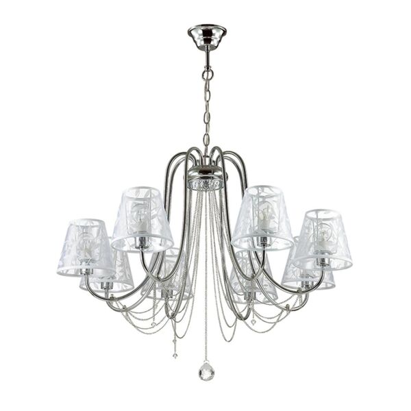 FELIKINA LN17 148 [хром/ткань/декор.цепочки/хрусталь Люстра E14 8*40W 220V]
