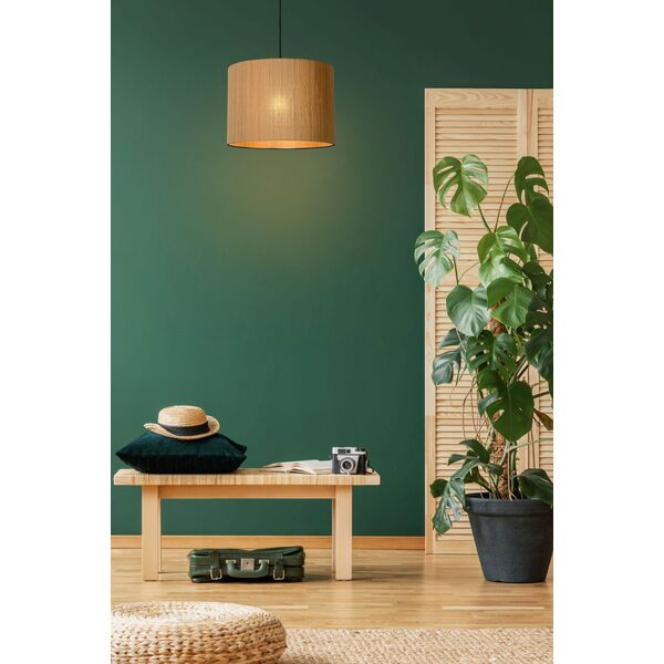 MAGIUS Pendant Rattan E27/40W Black/natur