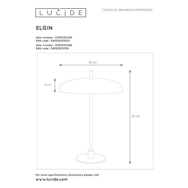 ELGIN Table lamp 3xG9/20W Black/Gold