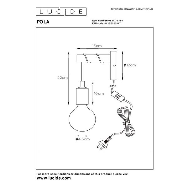 PAULIEN Walllight 1xE27 60W Pink