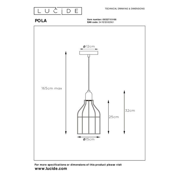 PAULIEN Pendant 1xE27 60W Pink