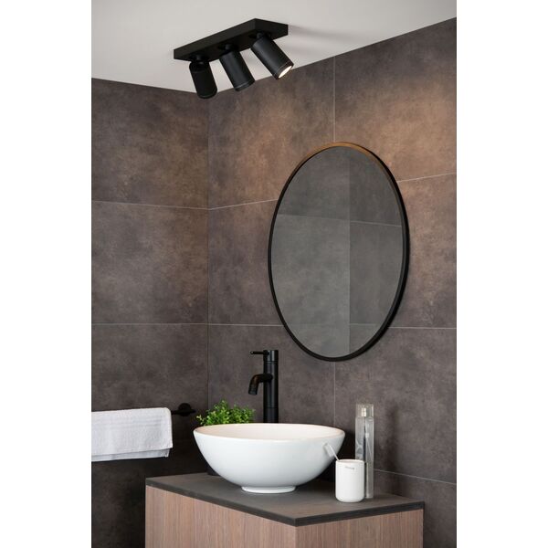 TAYLOR Ceiling Spotlight 3x GU10/5W IP44 DTW  Blac