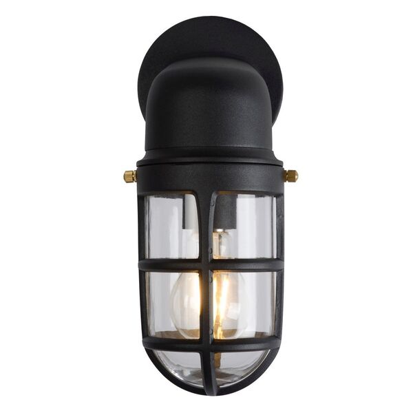 DUDLEY Outside Wall Light Down IP44 E27/60W Black