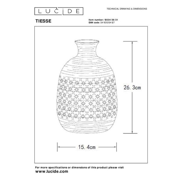 TIESSE MEDIUM Table lamp E14/40W  White