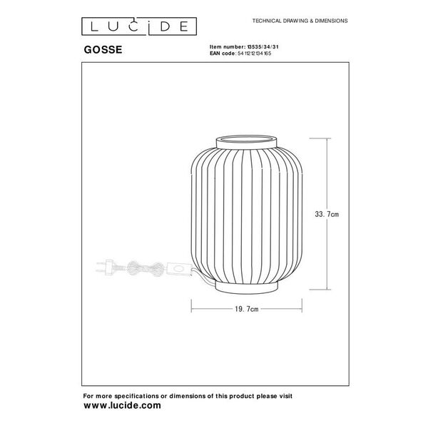 GOSSE Table lamp E14/40W H33.7  White