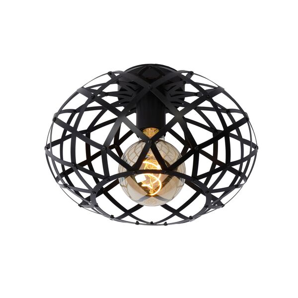WOLFRAM Ceiling Light E27/40W Ø30 cm Black