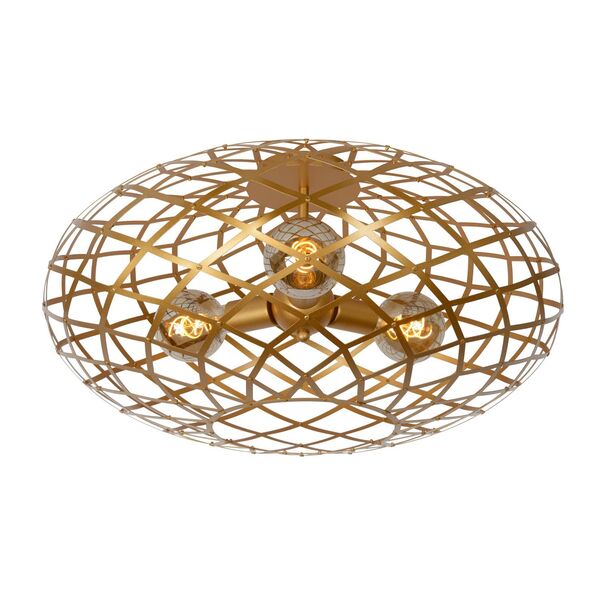 WOLFRAM Ceiling light E27/60W Ø 65cm Matt Gold
