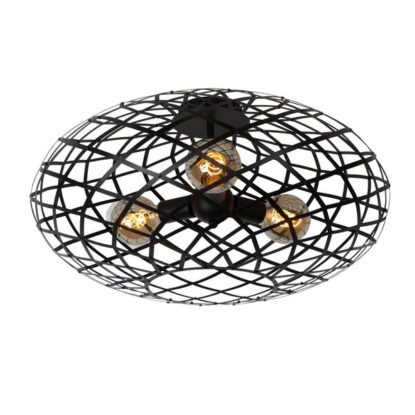 WOLFRAM Ceiling light E27/60W Ø 65cm Black