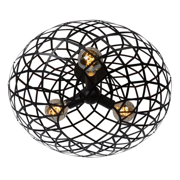 WOLFRAM Ceiling light E27/60W Ø 65cm Black