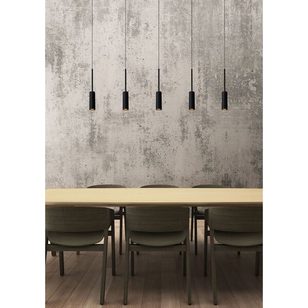 TUBULE  Pendant Led 5x7W 2700K Black