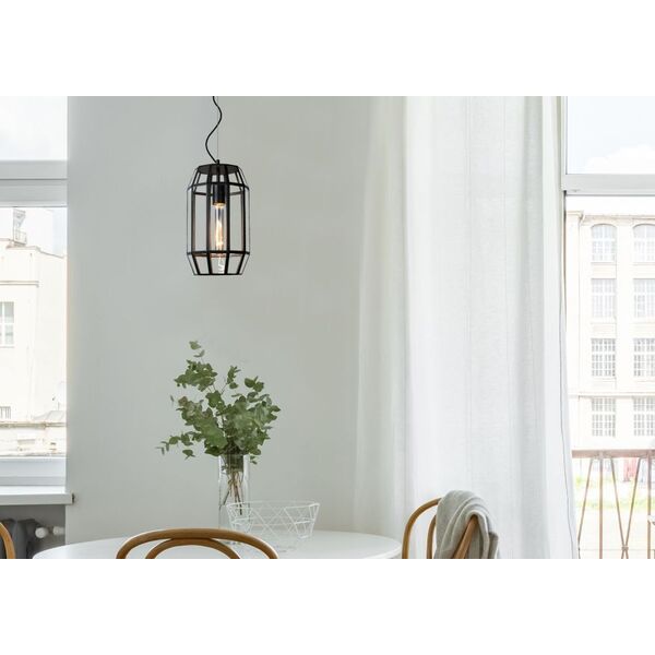 FERN Pendant E27/60W Ø20cm H35cm Black/Glass