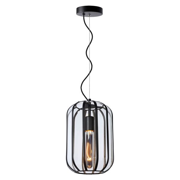 FERN Pendant E27/60W Ø20cm H30cm Black/Glass
