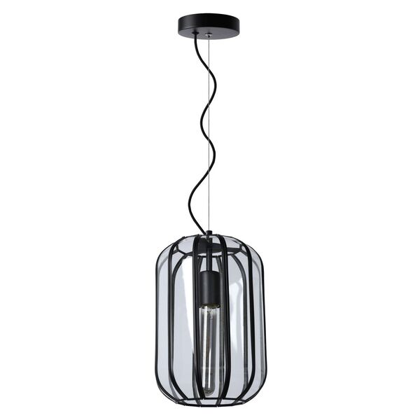 FERN Pendant E27/60W Ø20cm H30cm Black/Glass